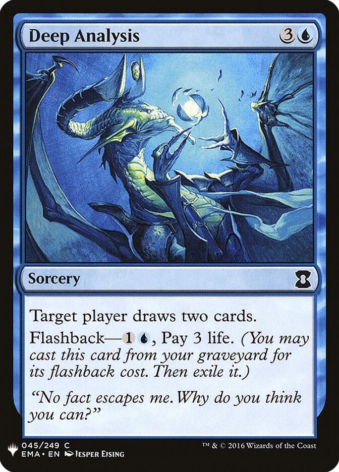 Deep Analysis 45 card from The List Reprints