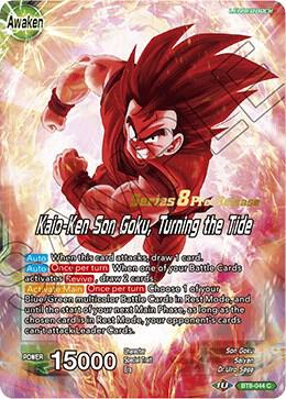 Son Goku // Kaio-Ken Son Goku, Turning the Tide BT8-044_PR card from Malicious Machinations Pre-Release Cards