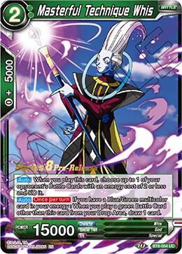 Masterful Technique Whis BT8-054_PR card from Malicious Machinations Pre-Release Cards