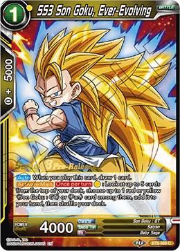 SS3 Son Goku, Ever-Evolving BT8-069_PR card from Malicious Machinations Pre-Release Cards