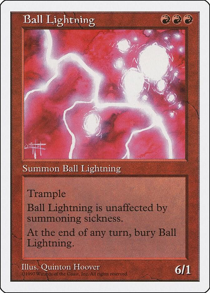 Ball Lightning card from Fifth Edition