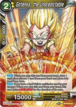 Gotenks, the Unpredictable BT8-078_PR card from Malicious Machinations Pre-Release Cards