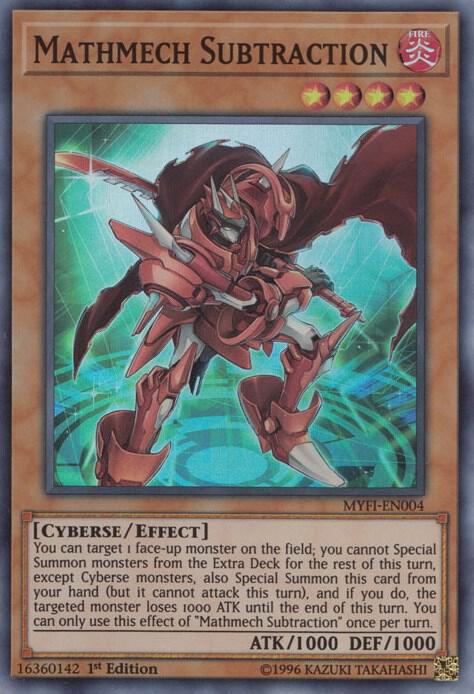 Mathmech Subtraction MYFI-EN004 card from Mystic Fighters