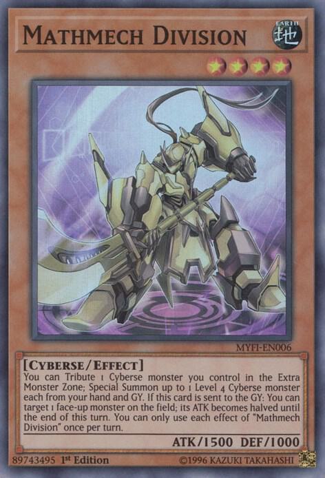 Mathmech Division MYFI-EN006 card from Mystic Fighters