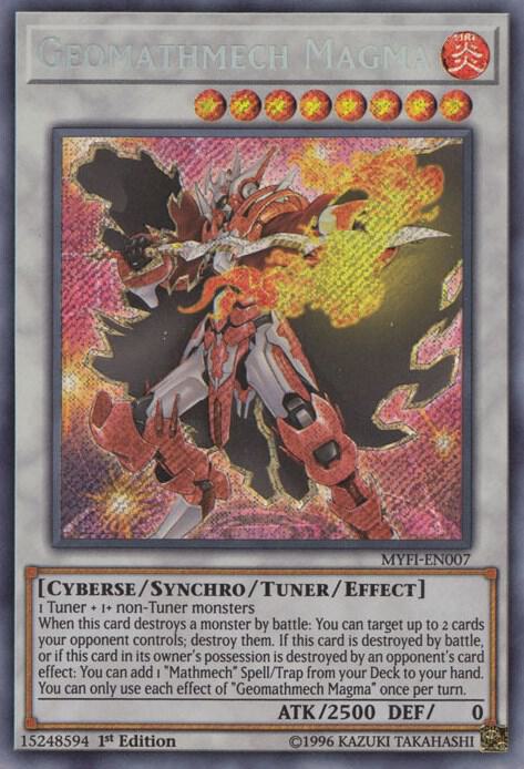 Geomathmech Magma MYFI-EN007 card from Mystic Fighters