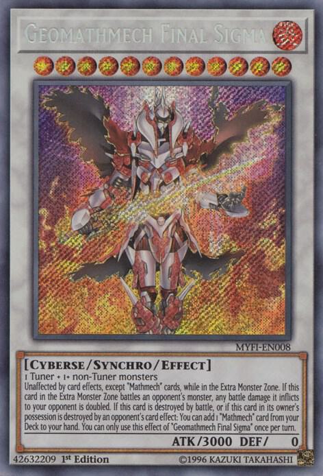 Geomathmech Final Sigma MYFI-EN008 card from Mystic Fighters