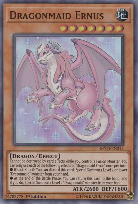 Dragonmaid Ernus MYFI-EN015 card from Mystic Fighters