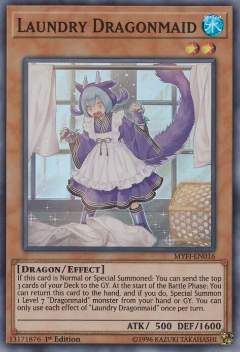 Laundry Dragonmaid MYFI-EN016 card from Mystic Fighters