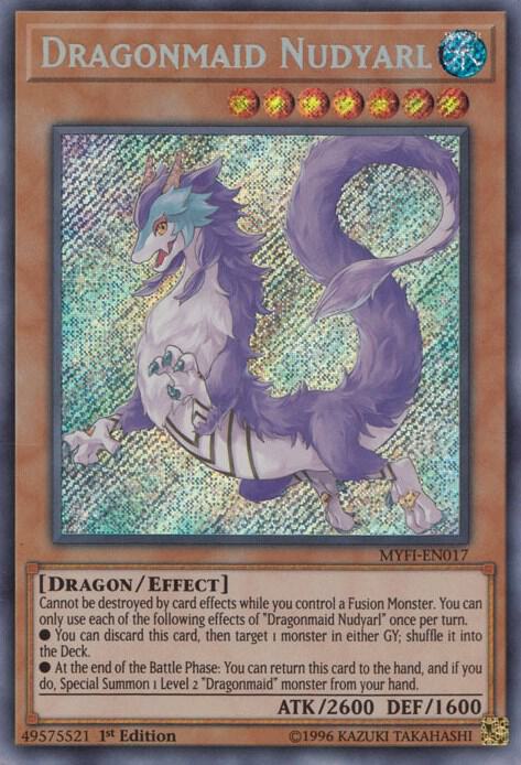 Dragonmaid Nudyarl MYFI-EN017 card from Mystic Fighters