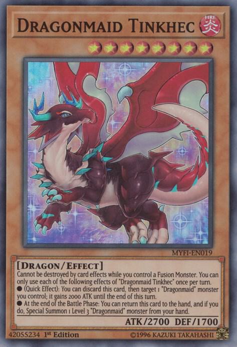 Dragonmaid Tinkhec MYFI-EN019 card from Mystic Fighters