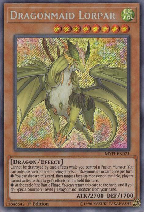 Dragonmaid Lorpar MYFI-EN021 card from Mystic Fighters
