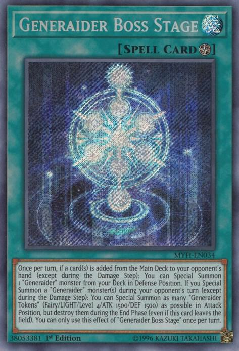Generaider Boss Stage MYFI-EN034 card from Mystic Fighters