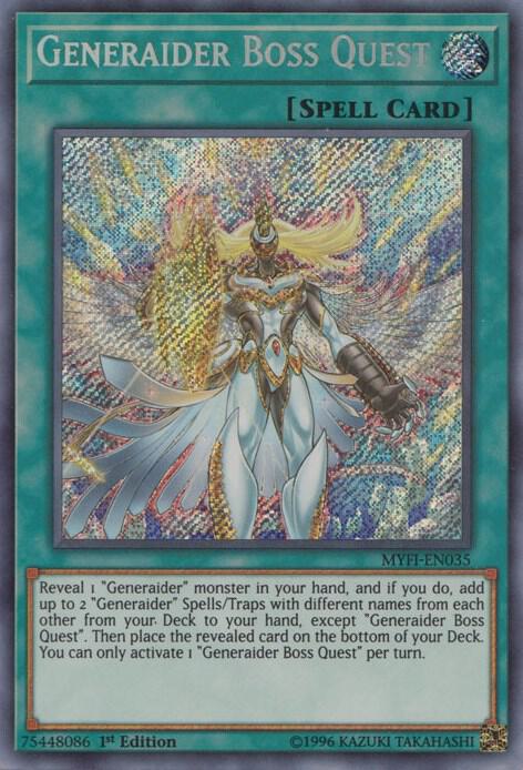 Generaider Boss Quest MYFI-EN035 card from Mystic Fighters