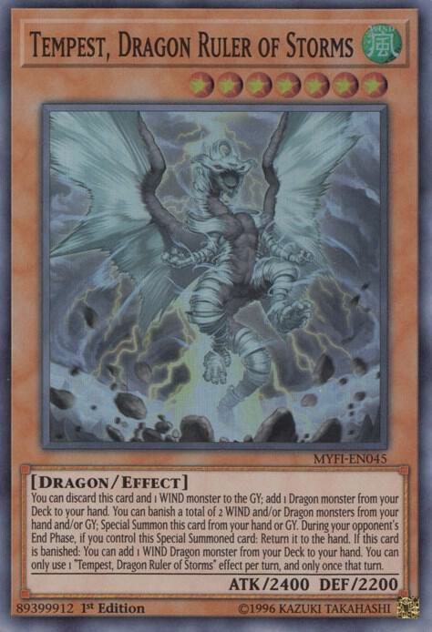 Tempest, Dragon Ruler of Storms MYFI-EN045 card from Mystic Fighters