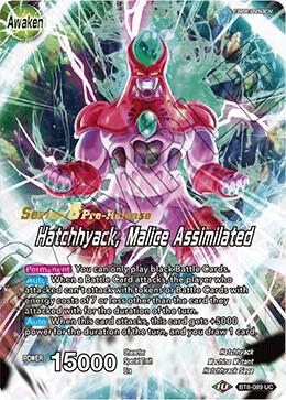 Dr.Lychee & Hatchhyack // Hatchhyack, Malice Assimilated BT8-089_PR card from Malicious Machinations Pre-Release Cards