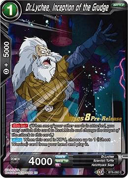 Dr.Lychee, Inception of the Grudge BT8-092_PR card from Malicious Machinations Pre-Release Cards