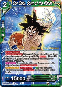 Son Goku, Spirit of the Planet BT8-118_PR card from Malicious Machinations Pre-Release Cards