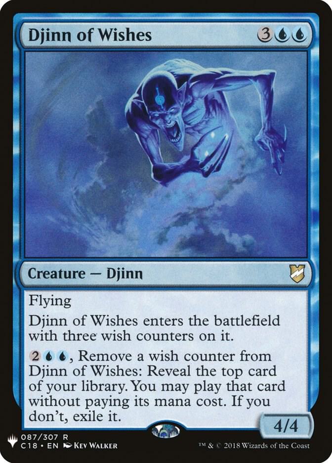 Djinn of Wishes 87 card from The List Reprints