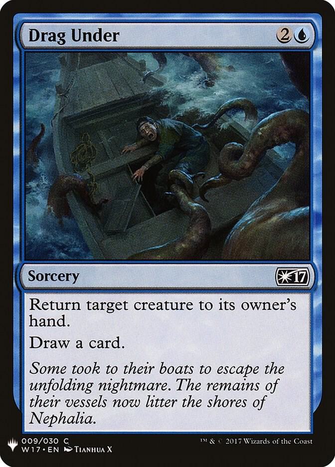 Drag Under 9 card from The List Reprints