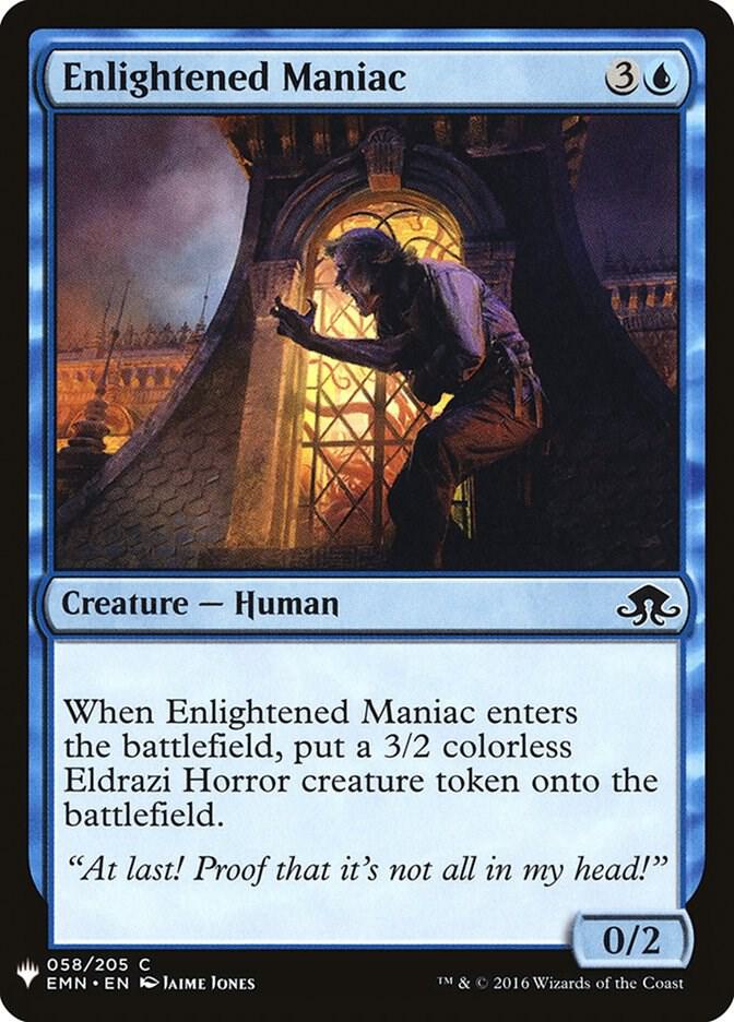 Enlightened Maniac 58 card from The List Reprints
