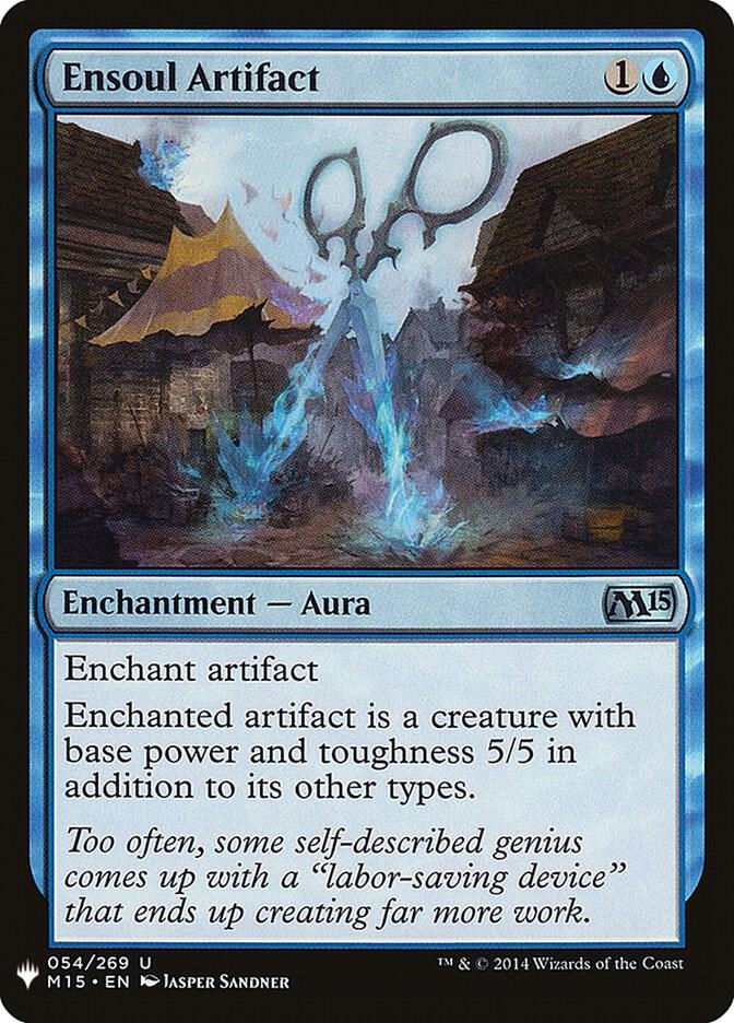 Ensoul Artifact 54 card from The List Reprints