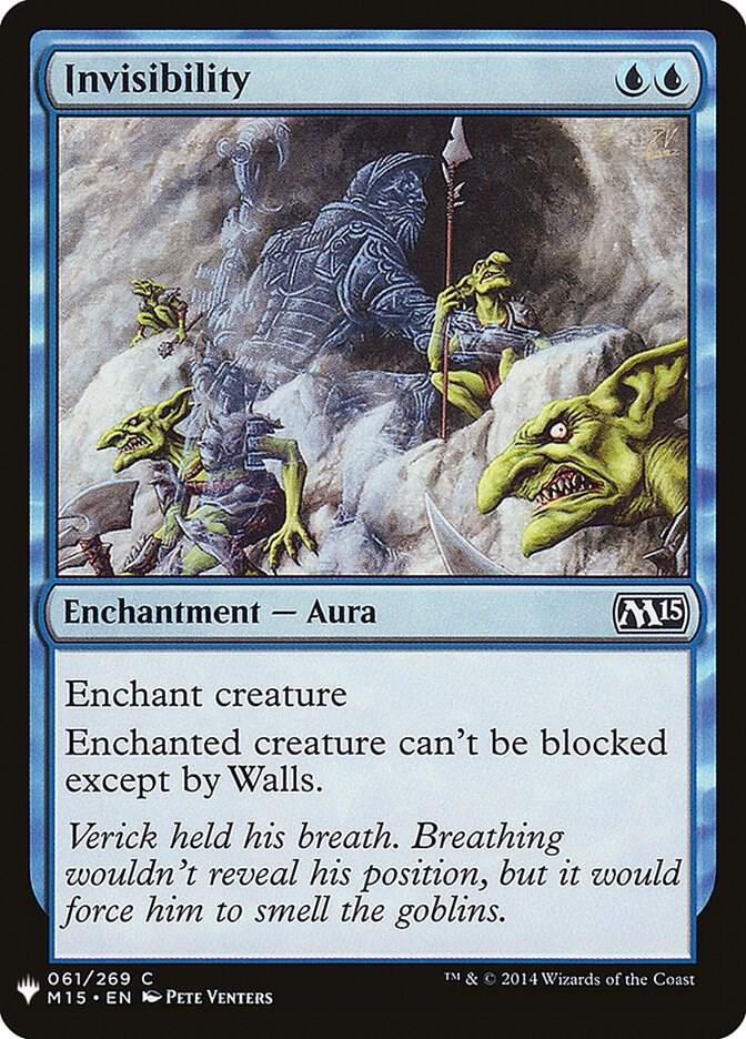 Invisibility 61 card from The List Reprints