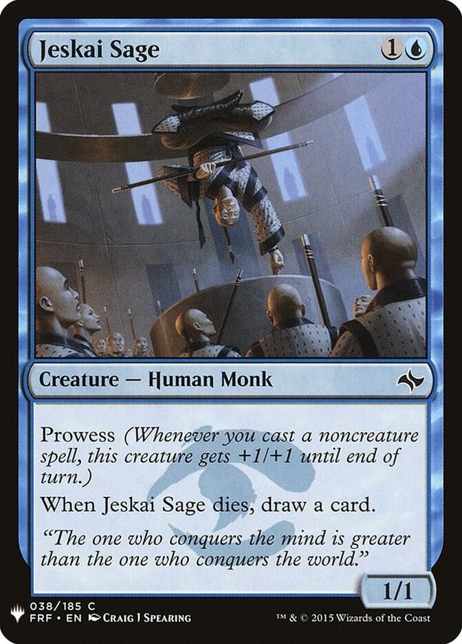 Jeskai Sage 38 card from The List Reprints