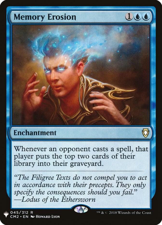 Memory Erosion 45 card from The List Reprints