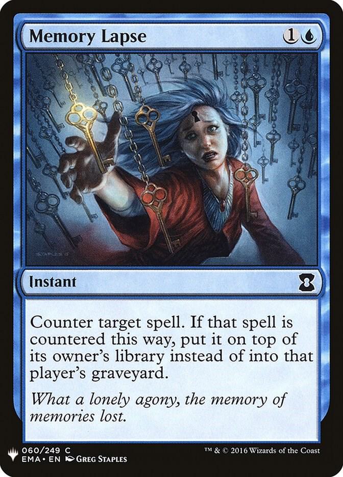 Memory Lapse 60 card from The List Reprints