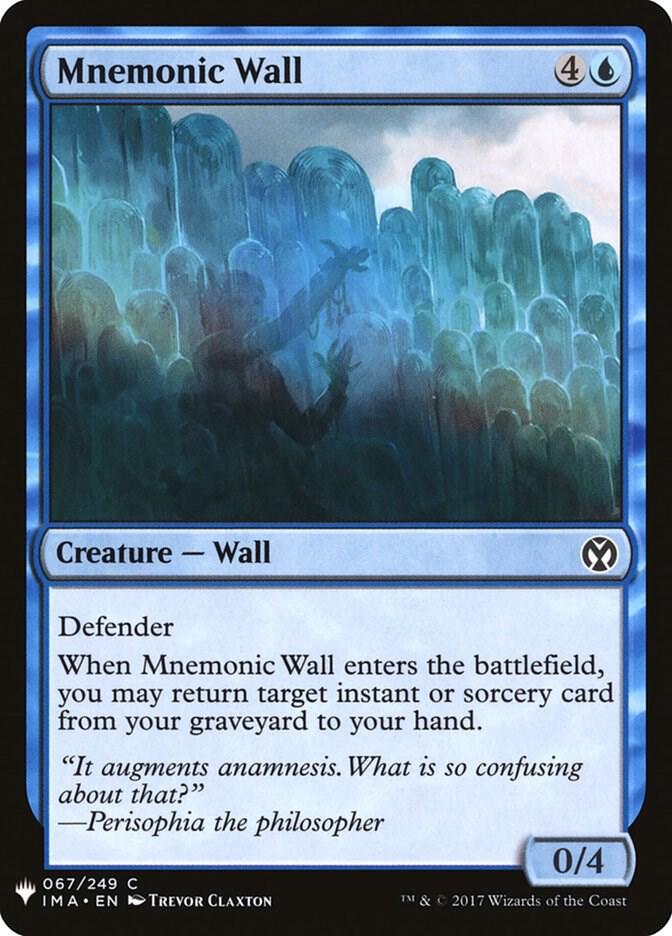 Mnemonic Wall 67 card from The List Reprints