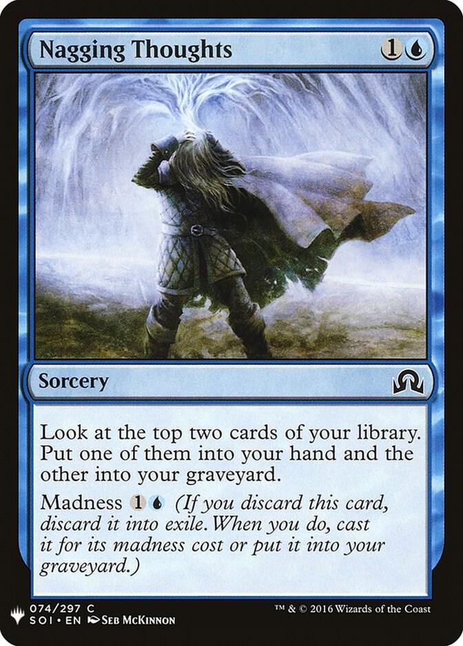 Nagging Thoughts 74 card from The List Reprints