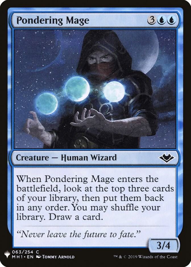Pondering Mage 63 card from The List Reprints