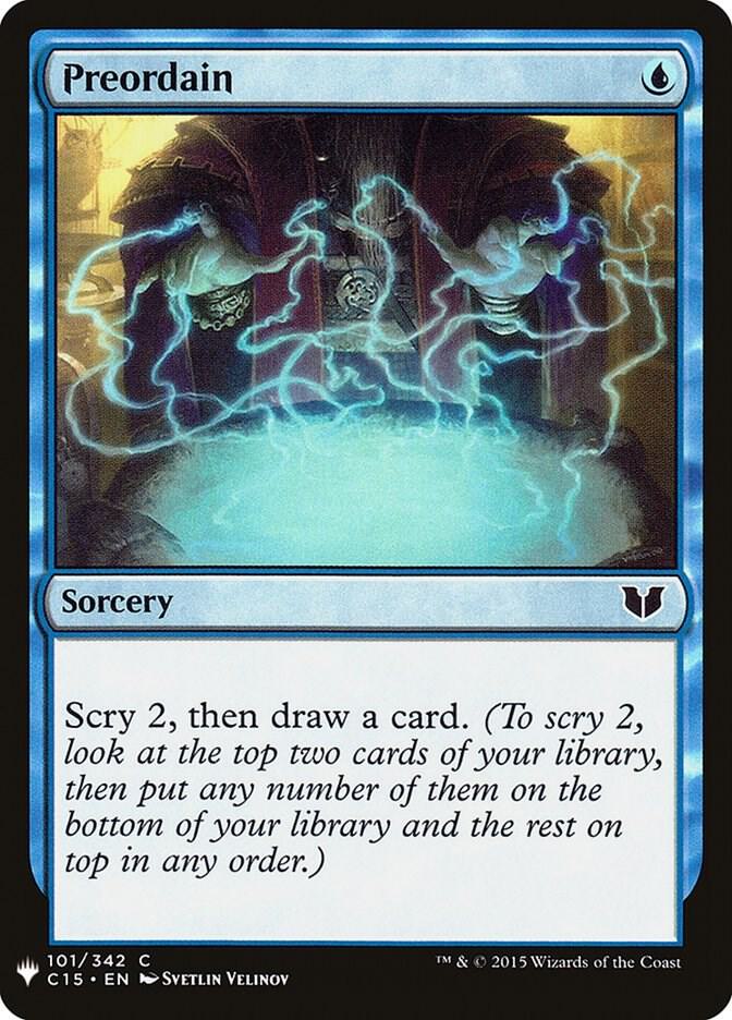 Preordain (C15) 101 card from The List Reprints