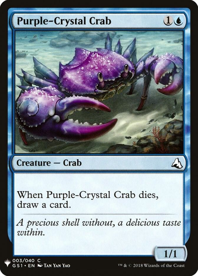 Purple-Crystal Crab 3 card from The List Reprints