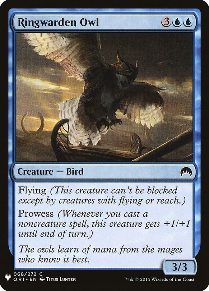 Ringwarden Owl 68 card from The List Reprints