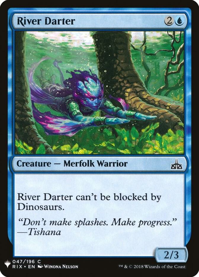 River Darter 47 card from The List Reprints