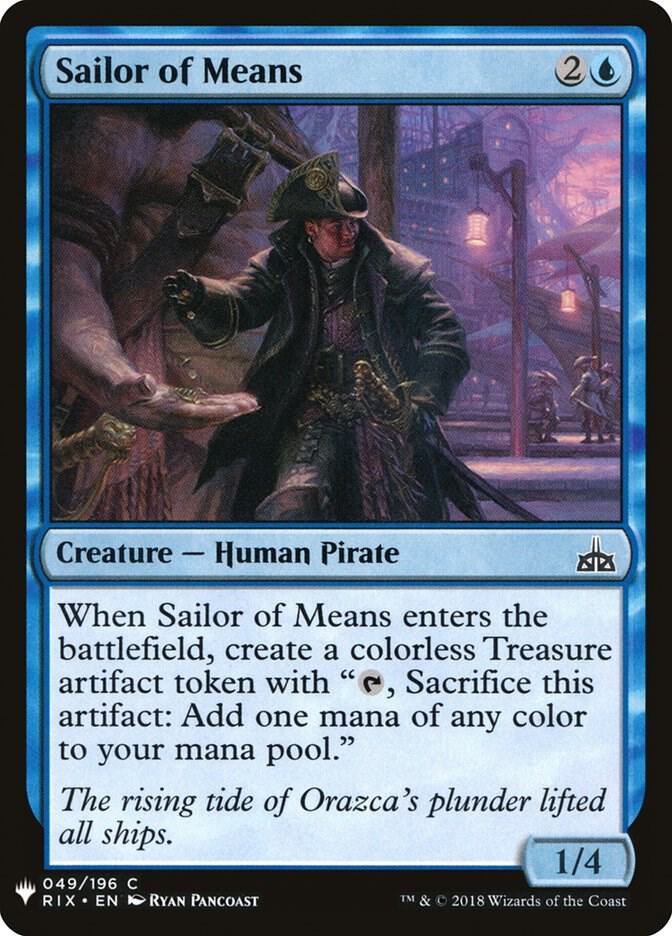 Sailor of Means 49 card from The List Reprints