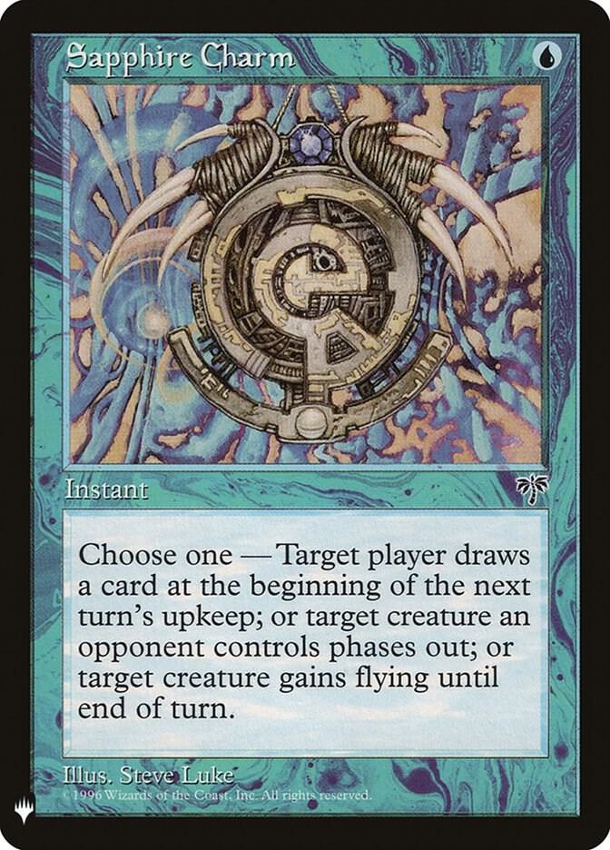Sapphire Charm 89 card from The List Reprints