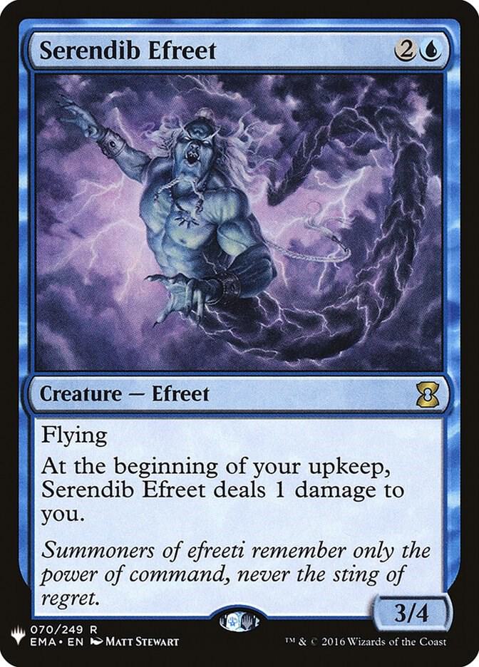 Serendib Efreet 70 card from The List Reprints