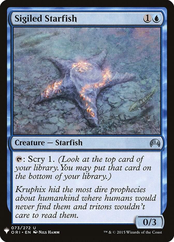 Sigiled Starfish 73 card from The List Reprints