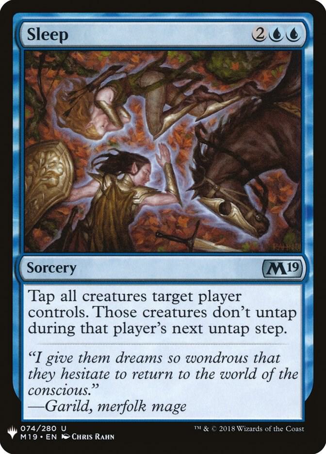 Sleep (M19) 74 card from The List Reprints