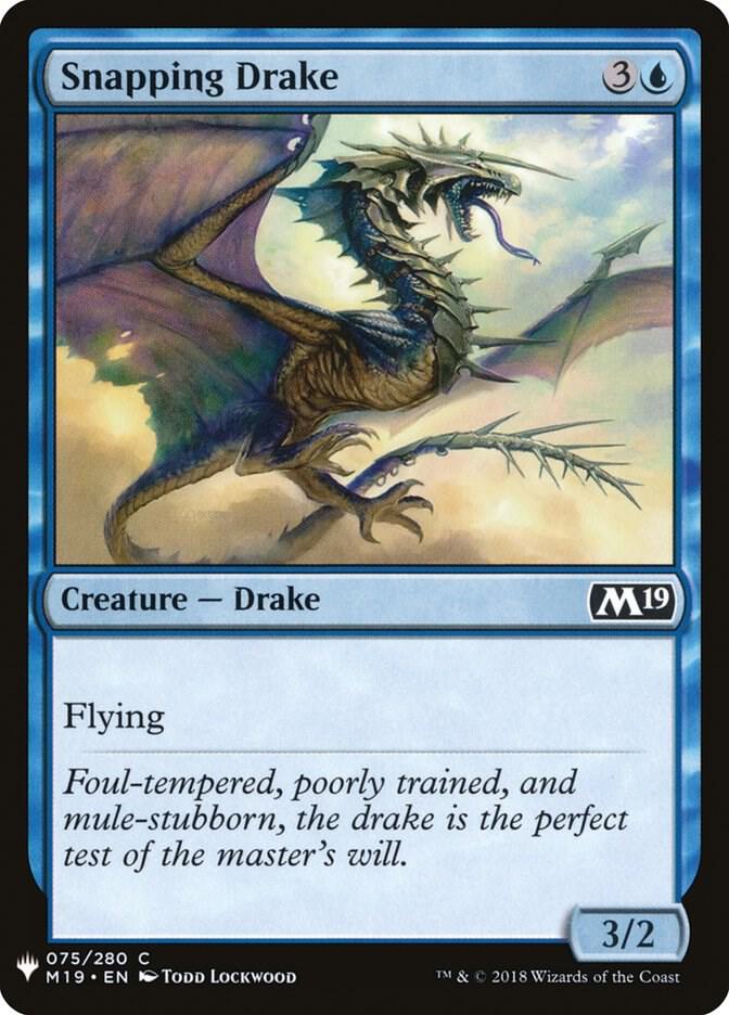 Snapping Drake 75 card from The List Reprints