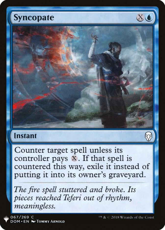 Syncopate 67 card from The List Reprints