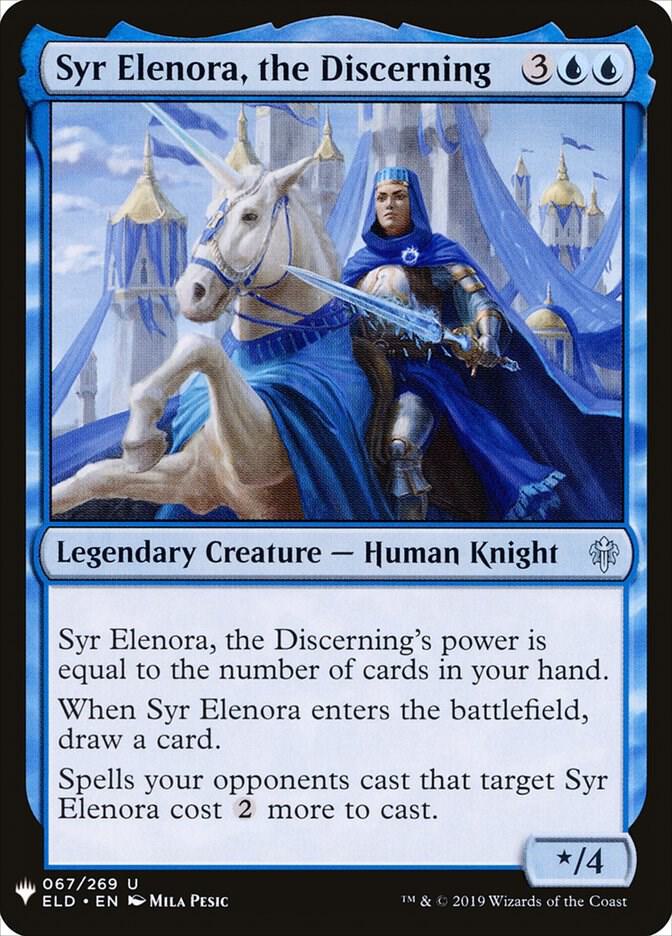 Syr Elenora, the Discerning 67 card from The List Reprints