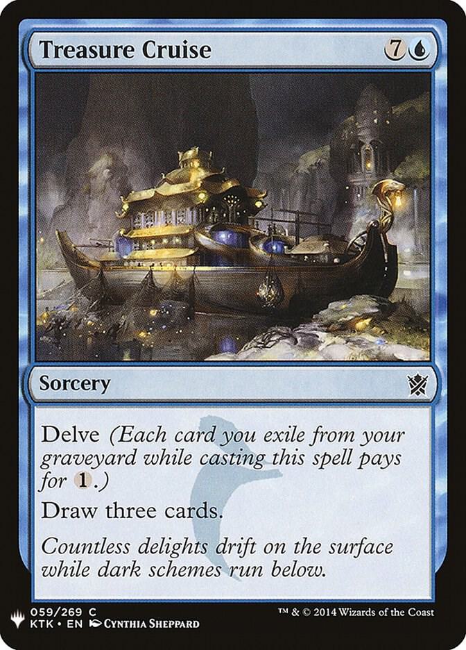 Treasure Cruise 59 card from The List Reprints