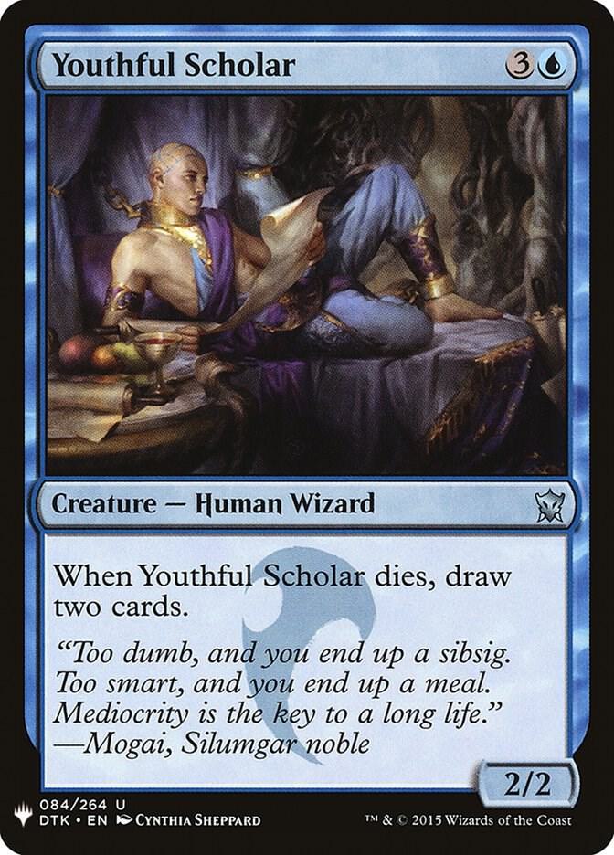 Youthful Scholar 84 card from The List Reprints