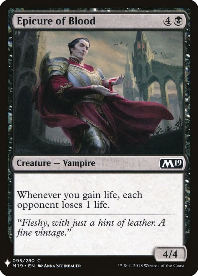 Epicure of Blood 95 card from The List Reprints