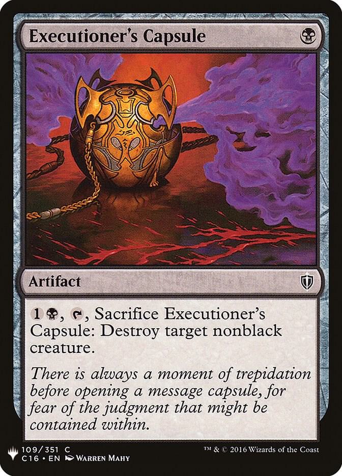 Executioner's Capsule 109 card from The List Reprints