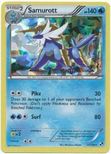 Samurott - 31/114 (Cracked Ice Holo) 031/114 card from Deck Exclusives
