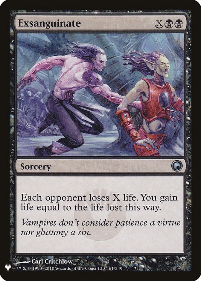 Exsanguinate 61 card from The List Reprints